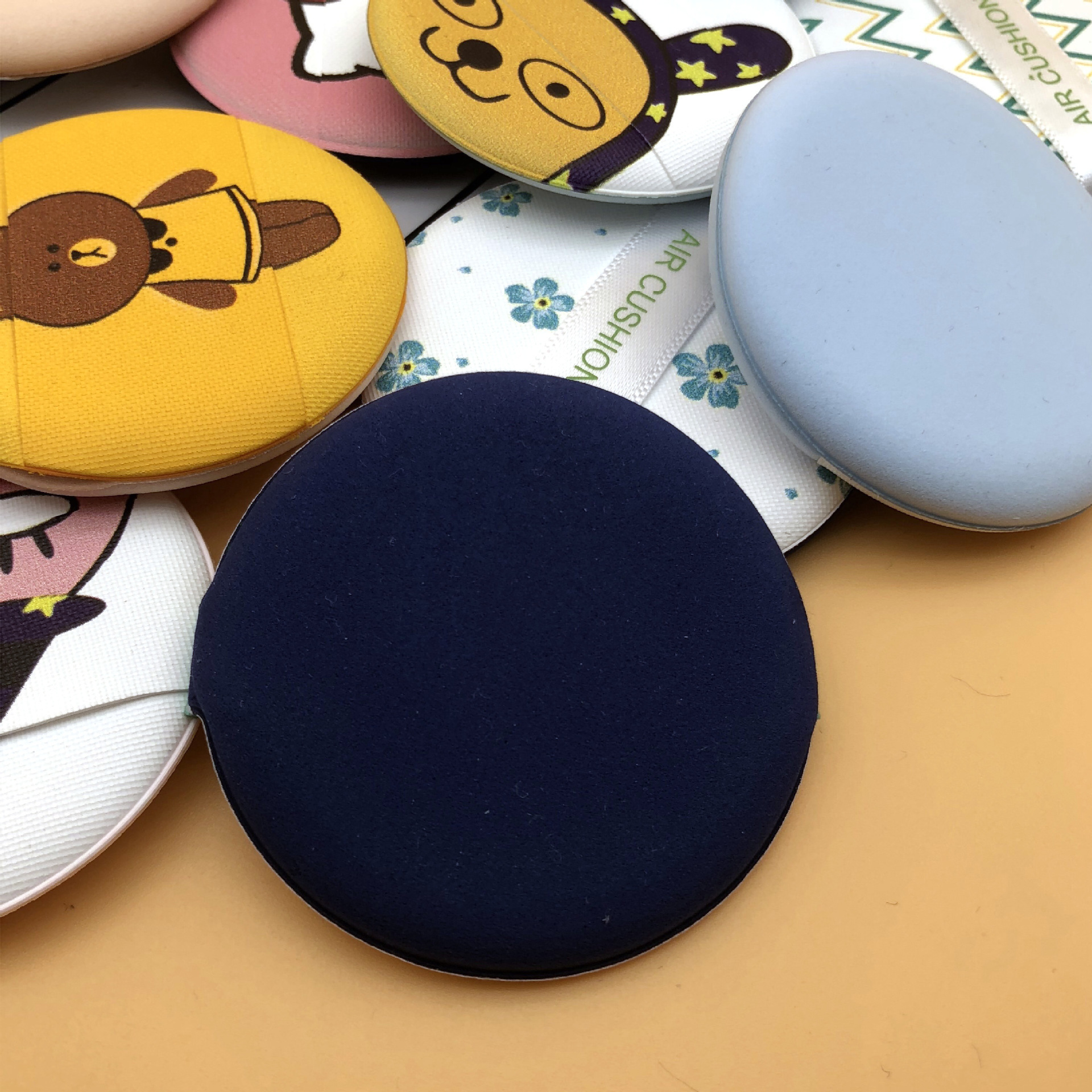 卡通气垫粉扑双干湿两用粉底液bb霜专用圆形粉扑美妆化妆工具批发