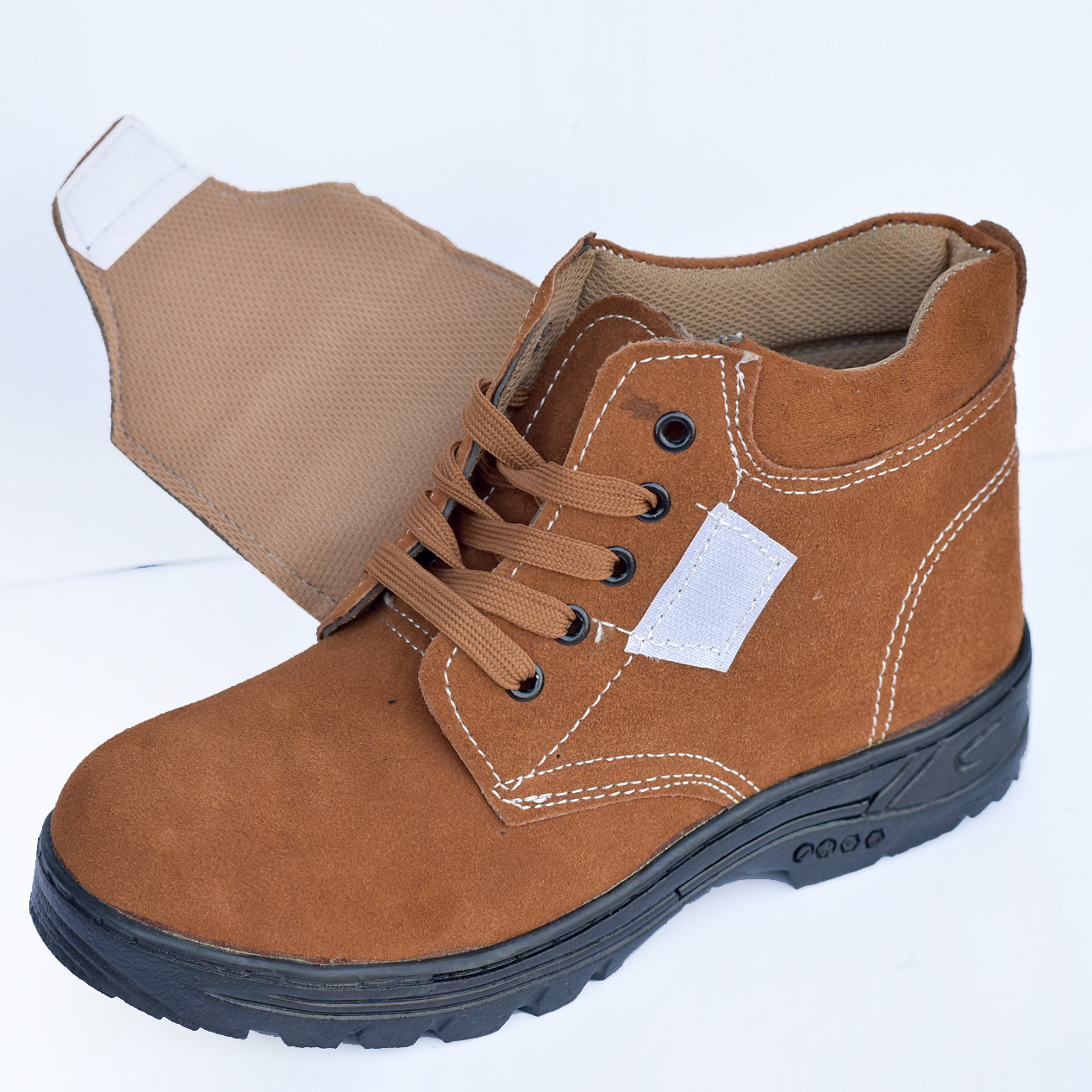 翻牛皮电焊防护鞋加盖劳保鞋防砸防刺穿耐磨工作鞋绝缘安全鞋