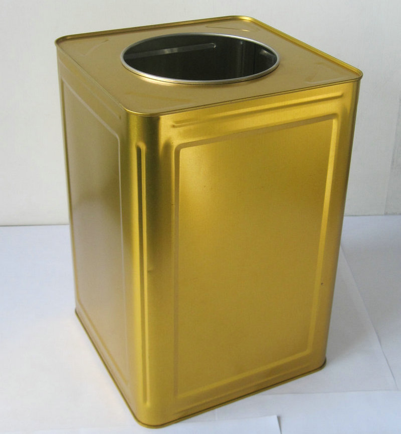 18l马口铁罐 铁桶包装 食品方桶定做18l方铁桶方形金属桶马口铁桶