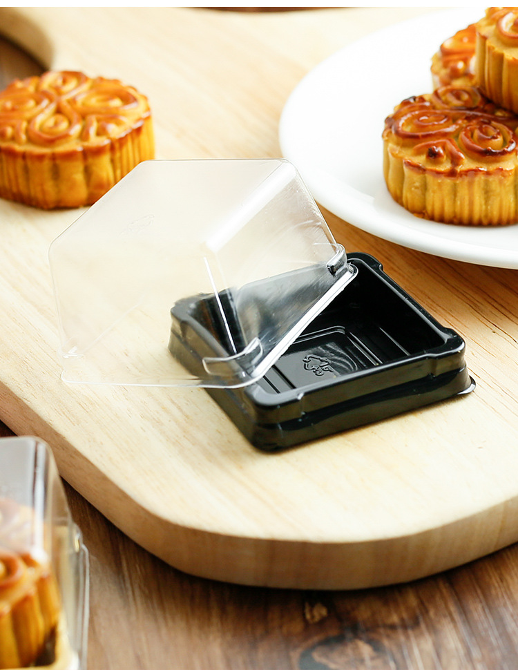 月饼吸塑盒 月饼托透明塑料包装盒50g/80g/100g 蛋黄酥盒50个装