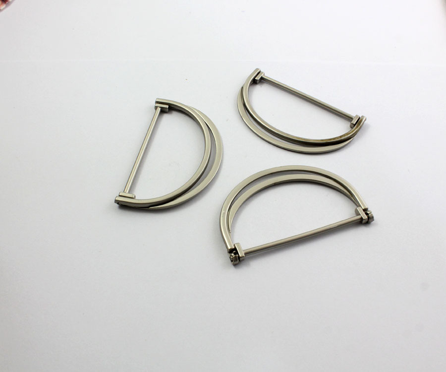 内径5cm雾白色锌合金双d扣箱包腰带配件服装辅料鸿鹏厂家直销