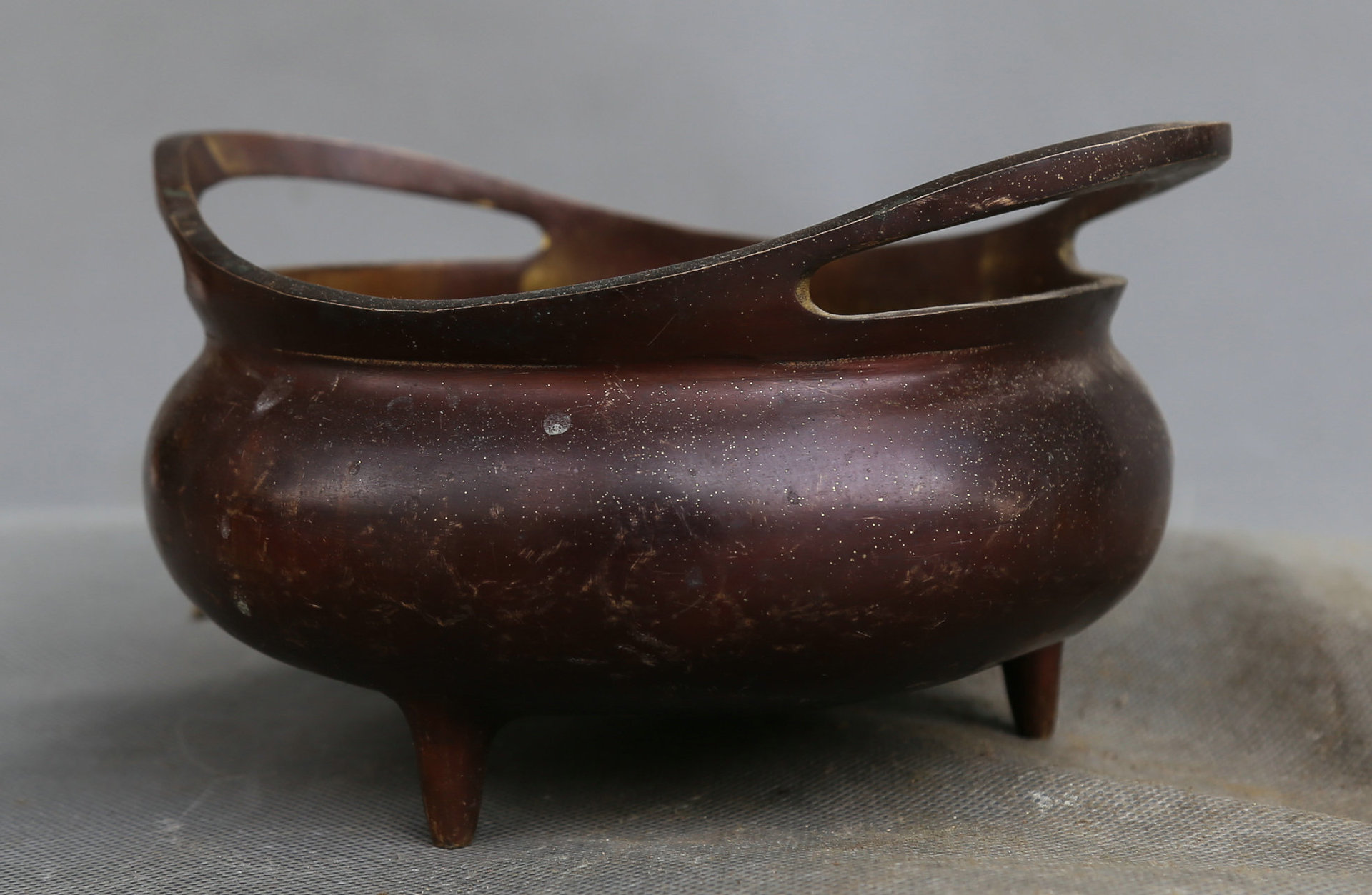 仿古紫铜炉盘香炉纯铜宣德炉熏香檀香炉居家熏香供佛用品