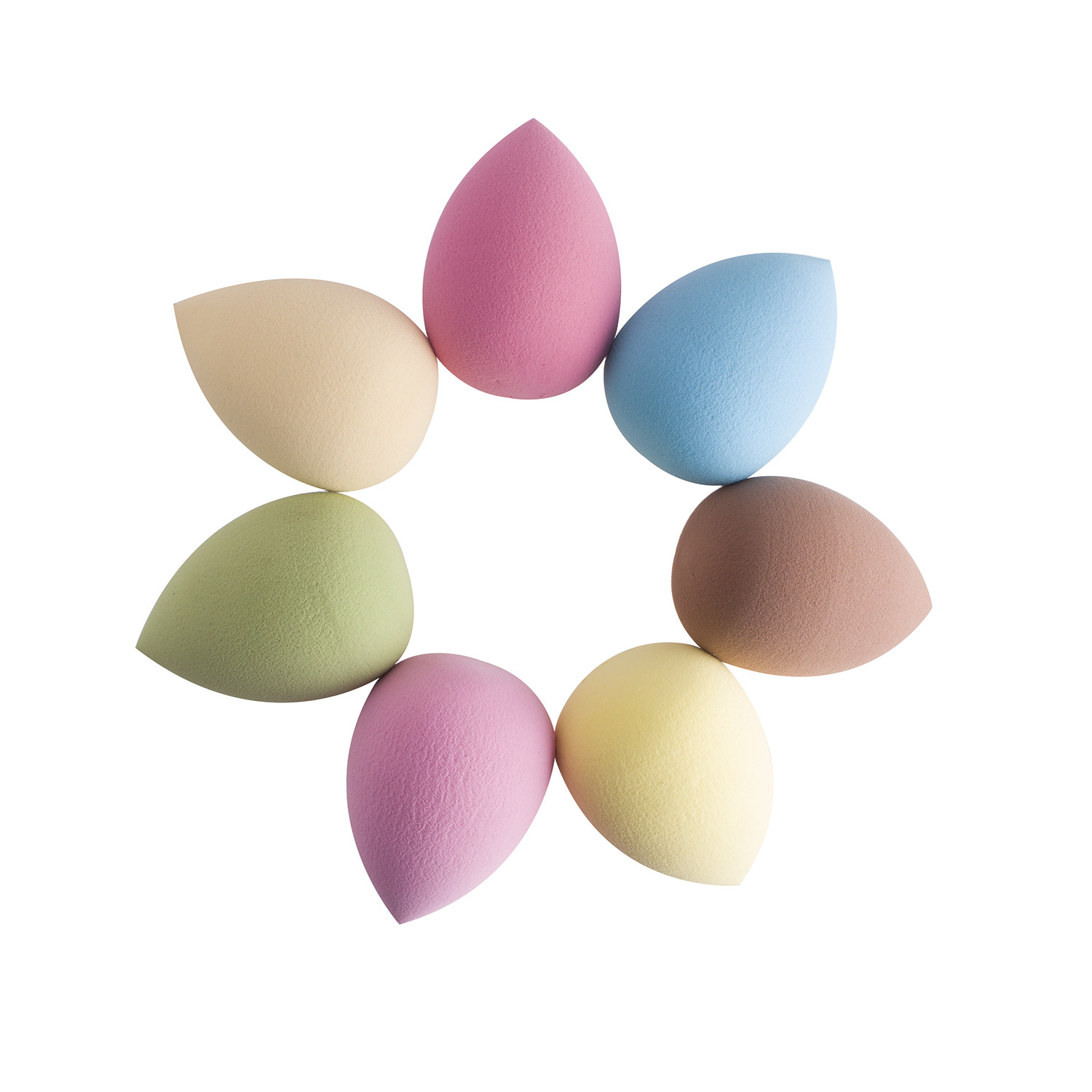 跨境爆款非乳胶泡水膨胀干湿两用水滴形粉扑多色可选择糖果色现货