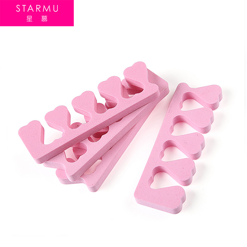 Sponge Toe Separator Eva Peach Heart Finger Split Cotton Nail Finger Cotton Finger Toe Separator Manicure Implement Toe Finger Splitter