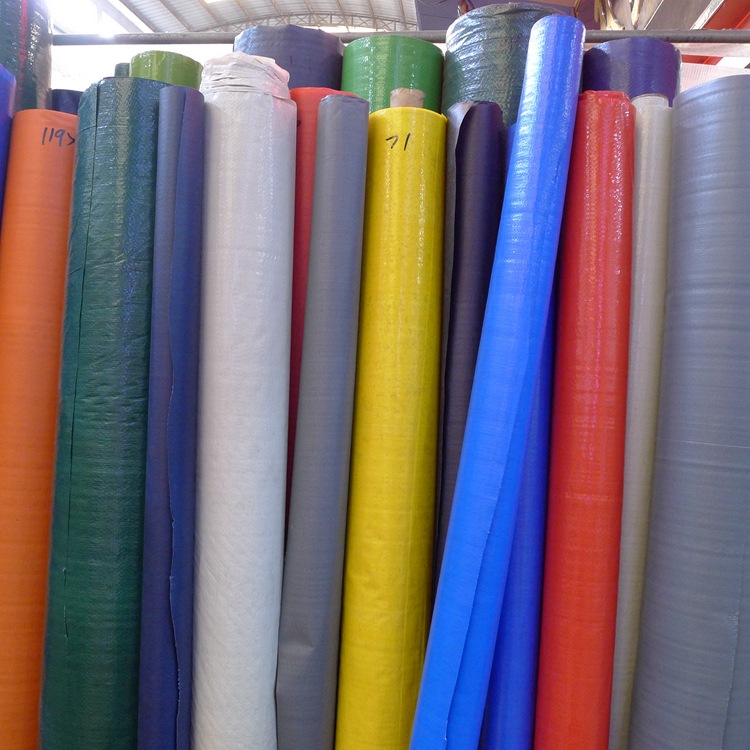 环保覆膜pe编织布防水彩色淋膜双面覆膜塑料pe复合编织布包装材料