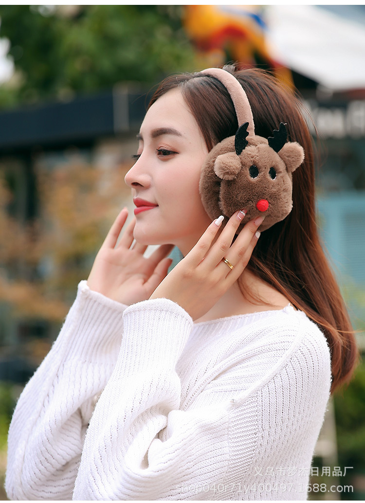 冬季保暖耳套可伸缩男女儿童耳罩冬卡通熊爪子耳套耳包暖耳捂子