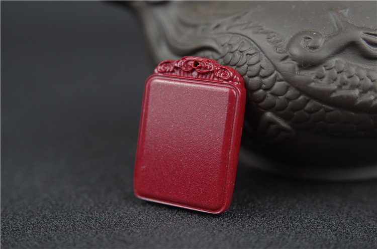 天然朱砂紫金砂帝王砂 平安无事牌 挂件吊坠背云散珠佛头手链配件