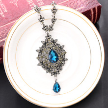 日韩天使之泪镶钻水晶时尚项链 韩版眼睛毛衣链长款项链批发-阿里巴巴