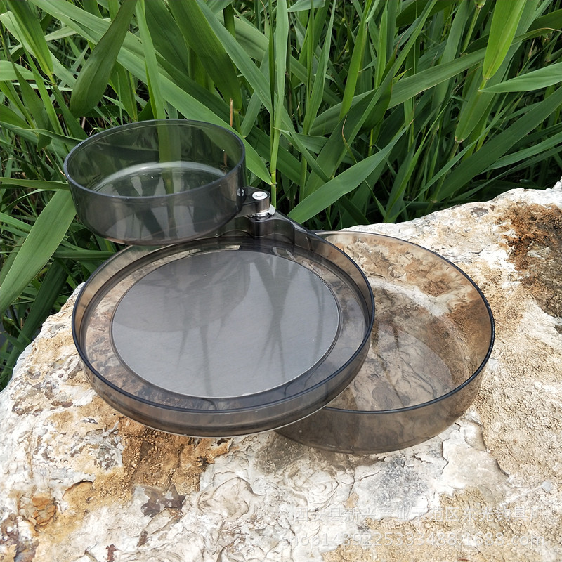 批发透明灰色拉饵盘强磁拉饵盘 台钓拉饵盒三色可选钓箱饵料盒