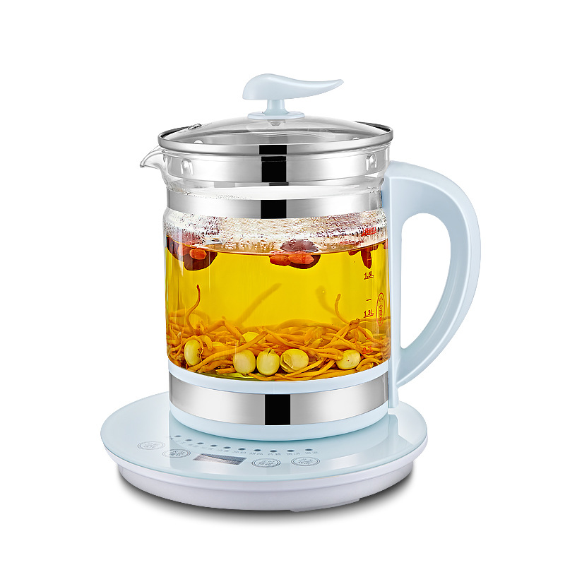 万利达1.8升智能玻璃养生壶电热烧水壶花茶壶煎药壶煮茶器灵芝壶