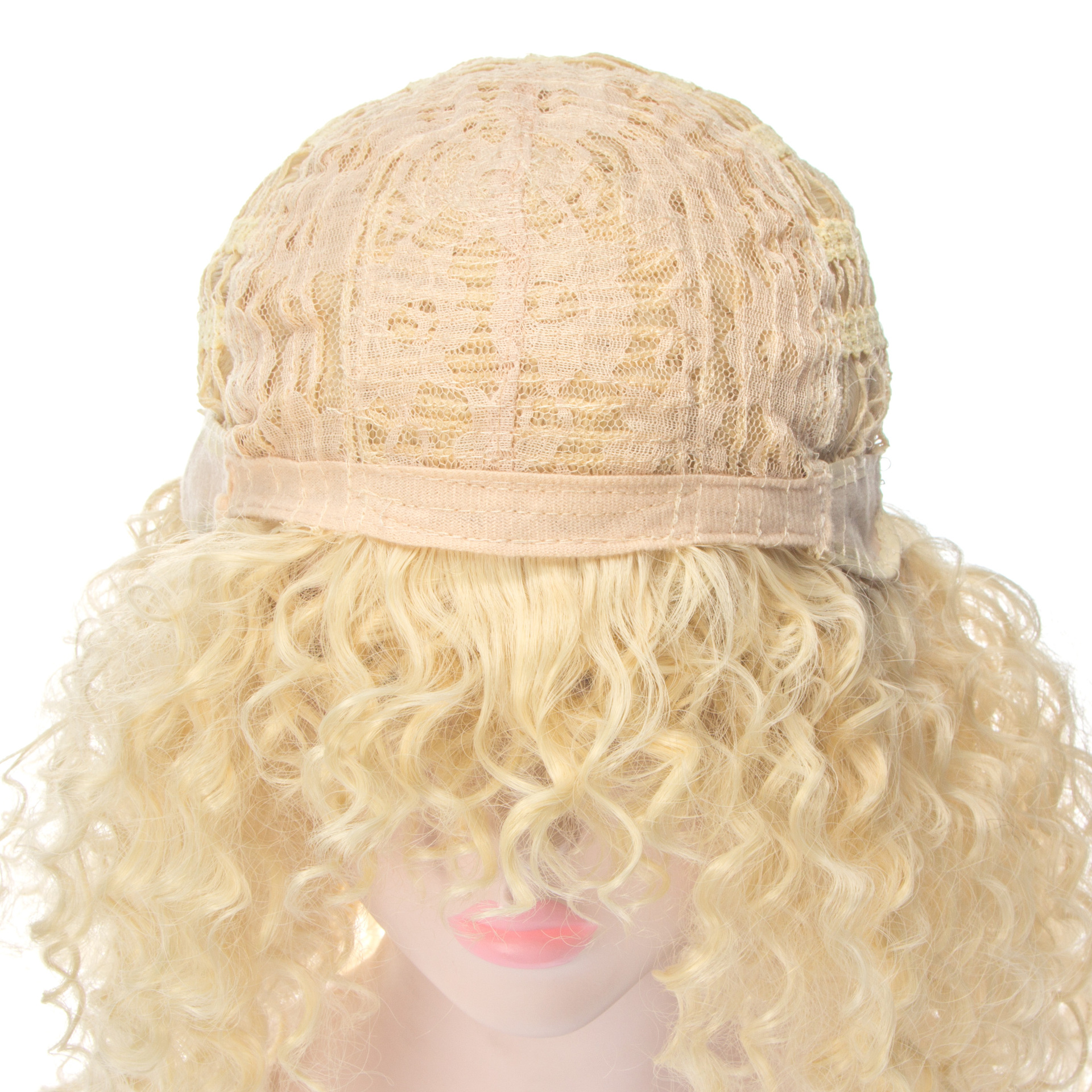 跨境货源 欧美女长卷发 高温丝化纤前蕾丝假发发套 玉米卷假发