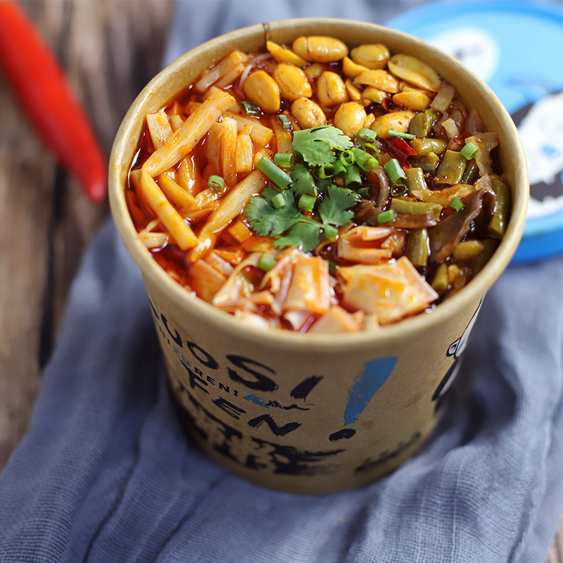 热卖国产食族人螺蛳粉方便面素食米粉即食桶装一箱24桶质保10个月