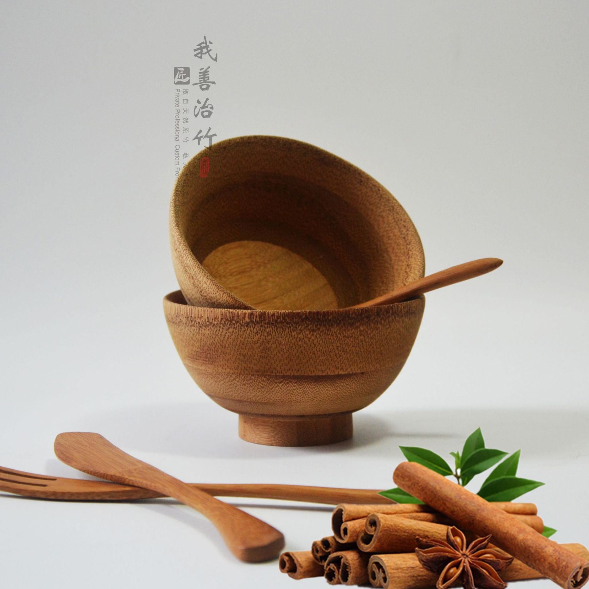 厂家批发原竹无漆碳竹碗汤碗宝宝竹碗拼接碗竹餐具餐厅刻字定制