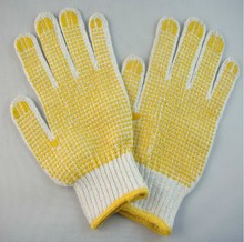 棉纱点塑手套点胶漂白线手套工作防护搬运劳保防护手套批发