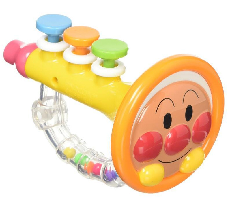 婴幼儿喇叭手摇铃面包新生儿早教玩具乐器摇铃宝宝启蒙玩具喇叭铃