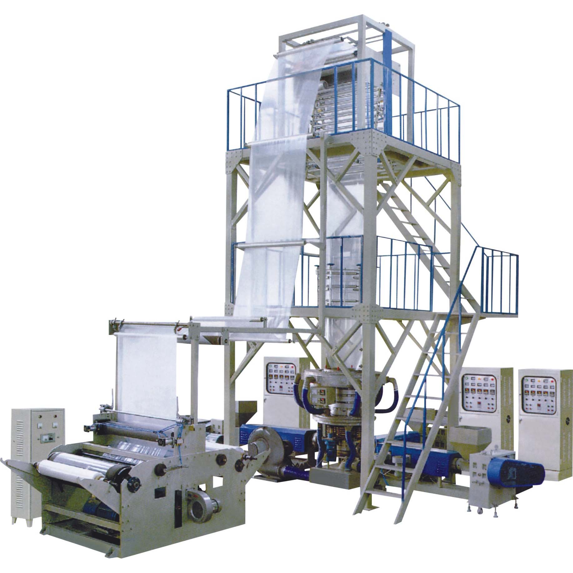 云邦机械供应千吨袋pe塑料袋高低压三层共挤吹膜机源头厂家