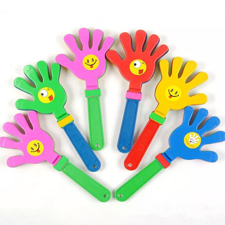 Non-Luminous Clapping Device Smiling Face Stickers Clapping Hands Colorful Palm Shooting Bar Concert KTV Come on Cheering Props