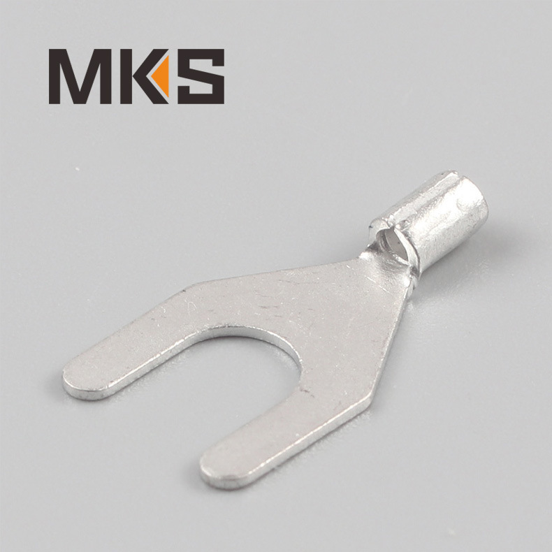 麦卡森叉形裸端子snb1平方系列紫铜冷压接线端子冷压端子端头