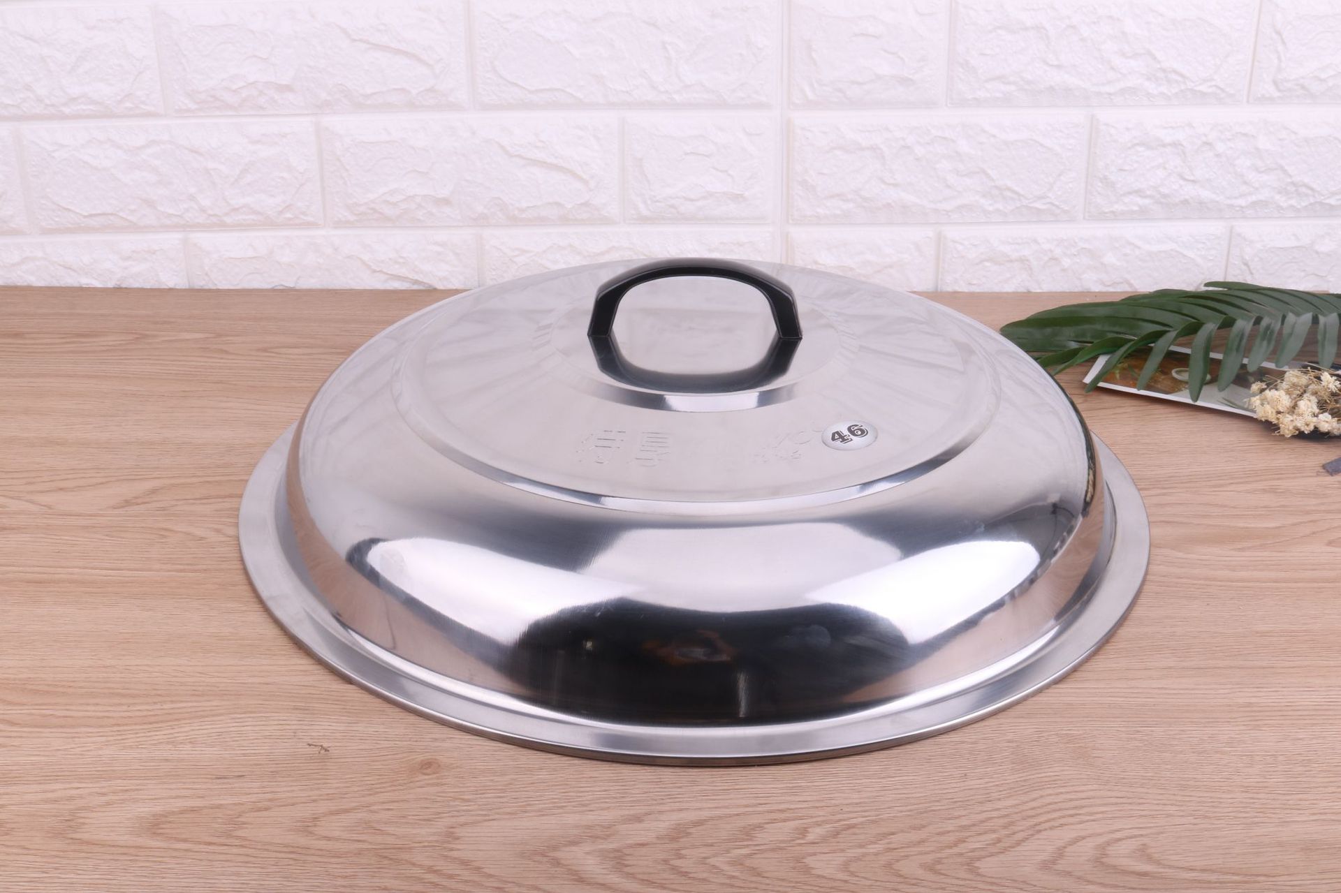 全钢盖加厚炒锅盖子特大鼎盖 新款加厚无磁不锈钢锅盖特厚鼓盖