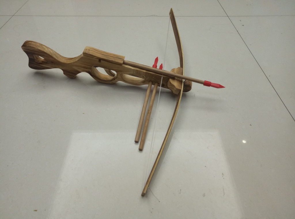 小弩 木制小弩 木枪弩 古代兵器模型 无杀伤力 表演道具弩