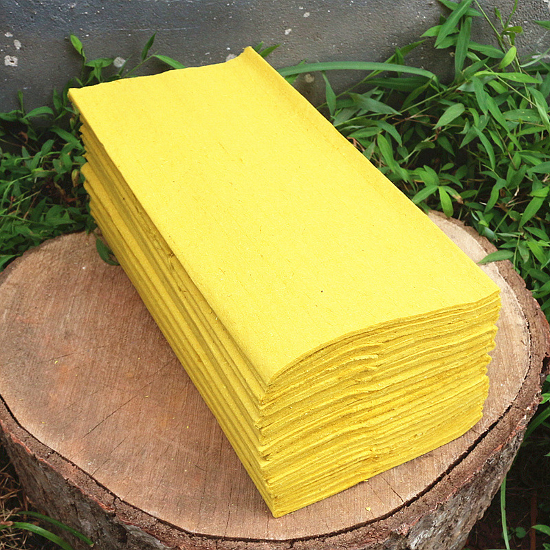 包邮中号黄刀纸竹浆纸大捆黄烧纸精品黄表裱纸烧香拜佛礼佛纸用品