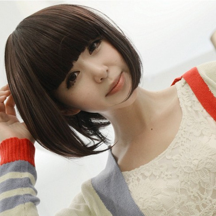 整顶假发bobo 波波头 假发 女 短发 修脸 帅气 蓬松 齐刘海