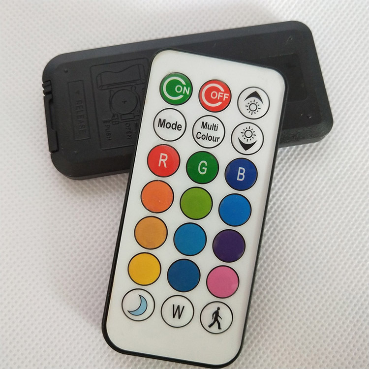 大量感应led发光五角星遥控器 人体感应灯遥控器 21键rgb遥控器