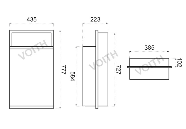 【揭阳写字楼入墙式柜体式垃圾桶sz-8707不锈钢垃圾桶收纳柜】图片