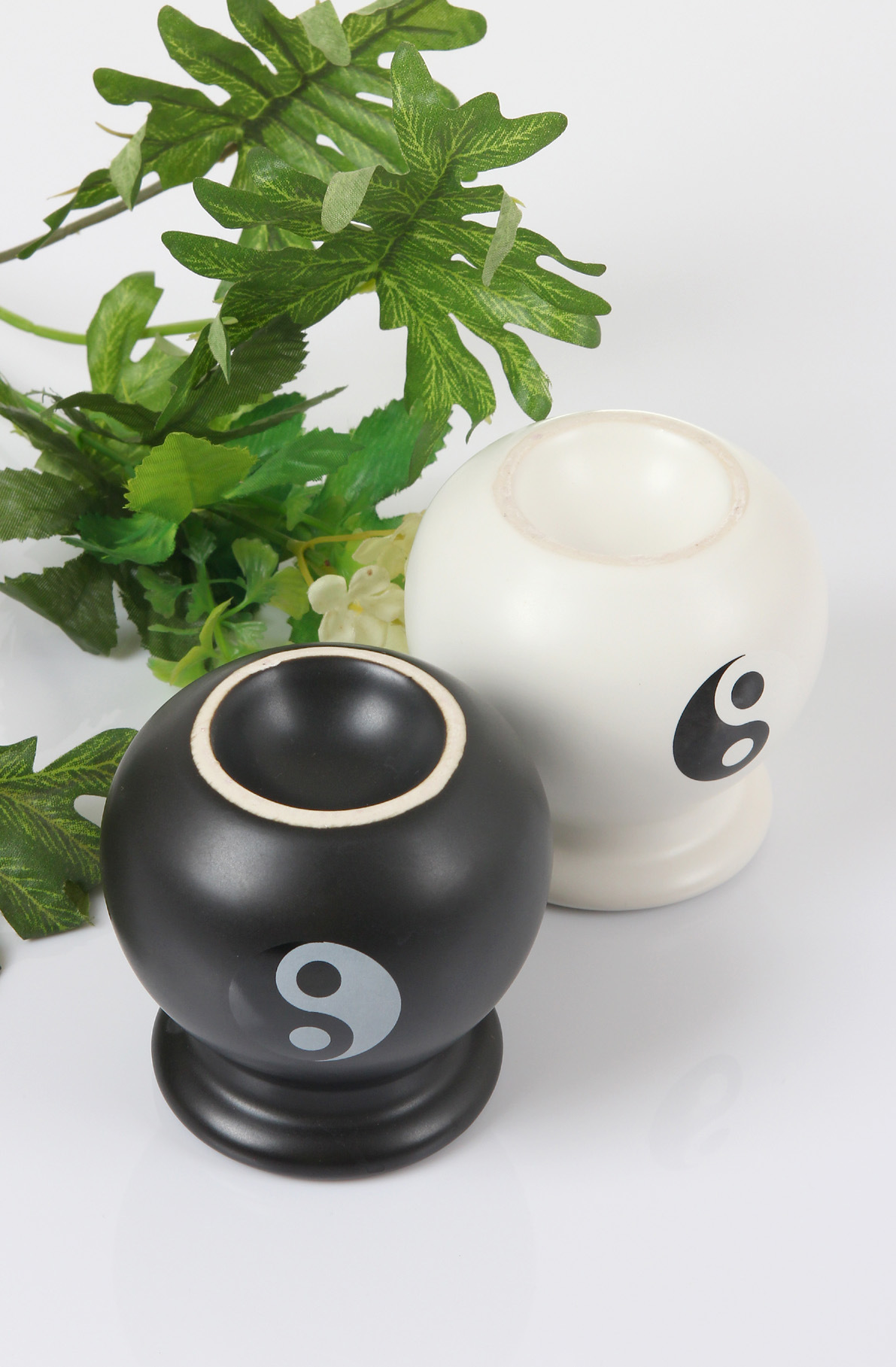 哑光凹底太极五行能量陶瓷罐 二次加火拔罐器 吸湿美容院火疗专用