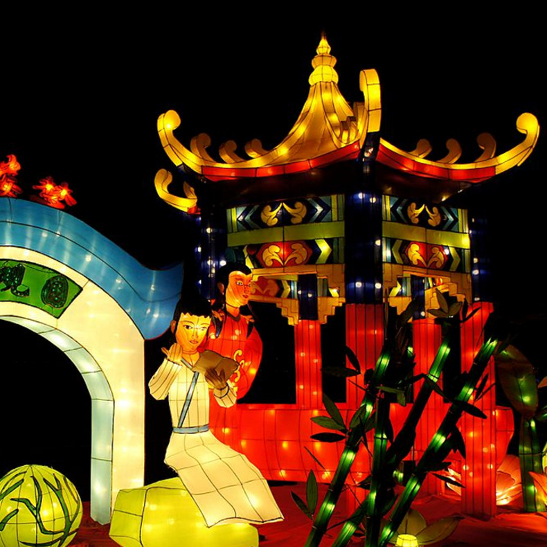 上海大型拱门花灯制作公司民俗彩灯元宵中秋新年春节定制化工厂