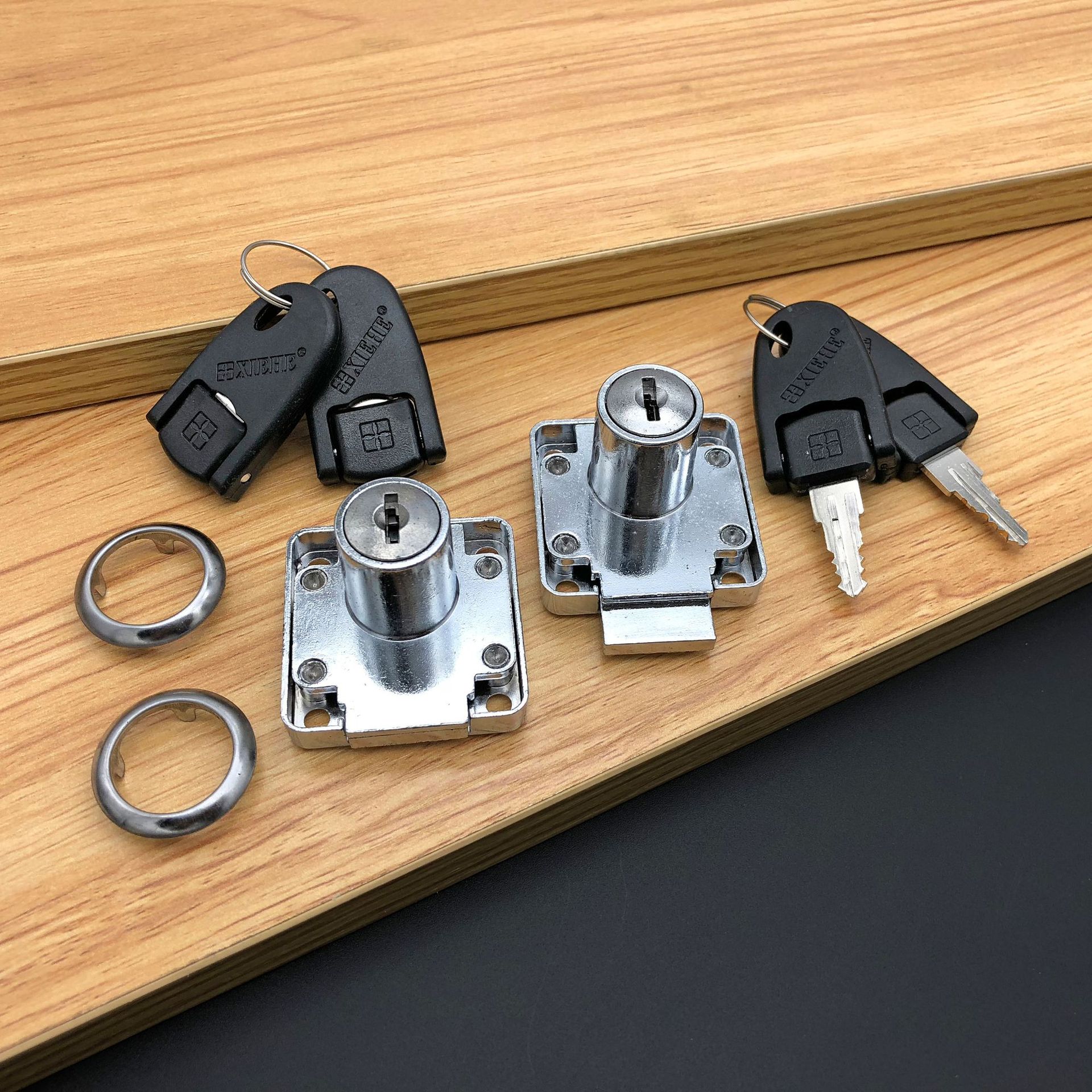 协和138-22锌合金办公桌抽屉锁 办公柜锁 家具抽屉锁 方舌抽屉锁