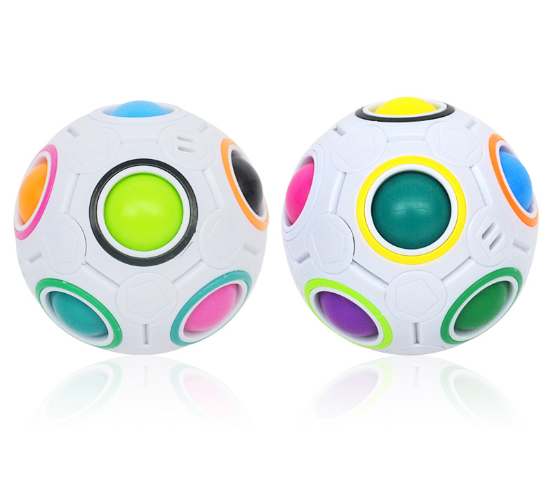 magic ball 魔力彩虹球 魔力球 异形减压魔方 创意足球魔方d