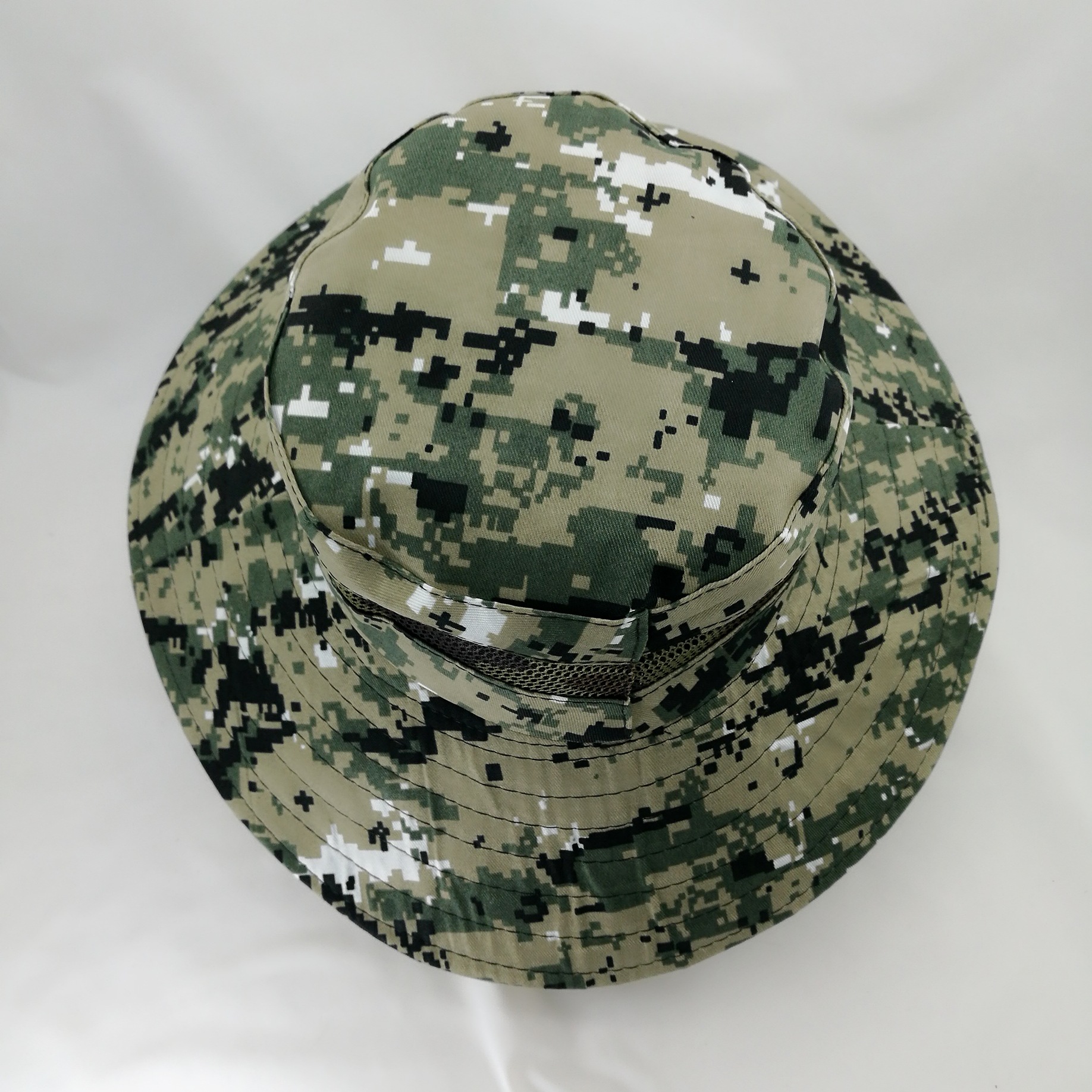 新款迷彩渔夫帽男士钓鱼登山户外盆帽女士遮阳沙滩休闲折叠帽批发