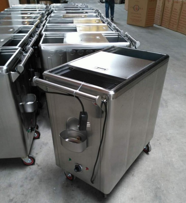 加厚不锈钢熟笼车蒸笼保温车 燃气熟笼车 早茶点心车 手推车