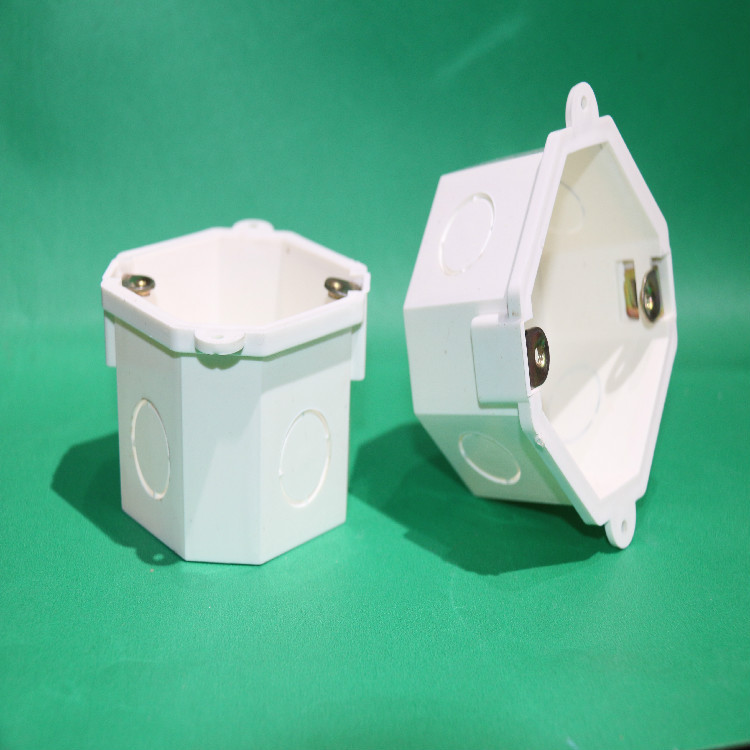 【厂家直销】pvc-白色阻燃灯头盒-八角灯头盒-接线盒
