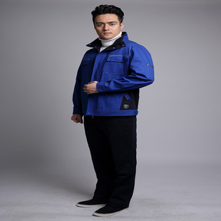 厂家直销全工艺工装春秋长袖工作服 劳保服套装男女 拼接色电焊服