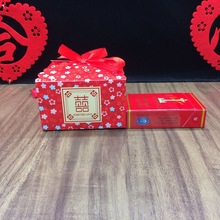 厂家批发正方体丝带 结婚喜糖盒 婚礼酒席包装盒中式伴手礼盒批发