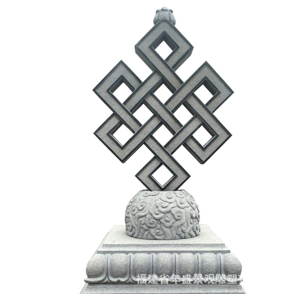 石雕佛教八宝厂家定制加工 花岗岩寺庙摆放雕塑 福建惠安石材雕刻