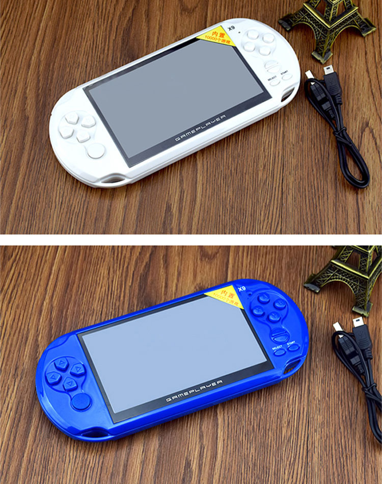 psp掌上游戏机x9 5寸屏儿童益智gba nes掌机 8g内存psp游戏机