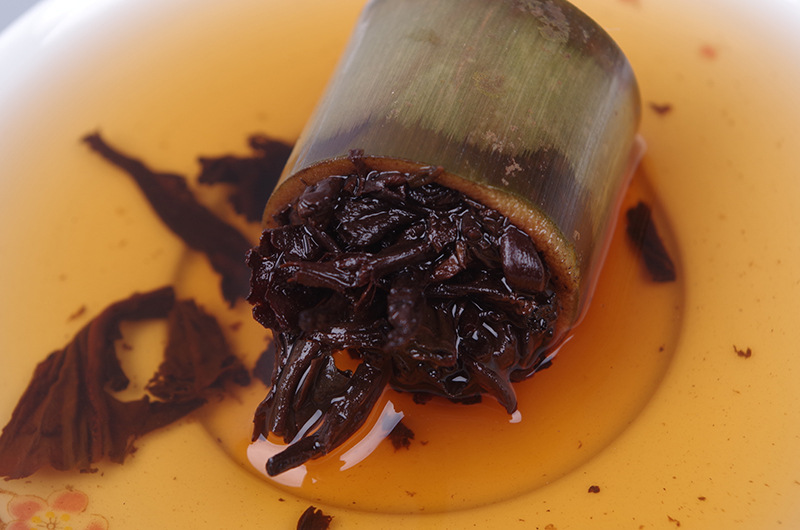 批发小香竹普洱茶熟茶 云南冰岛古树茶迷你香竹茶 竹筒装500g竹香