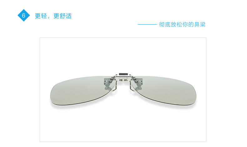 升级加大reald imax3d夹片 圆偏光 被动式偏光3d眼镜
