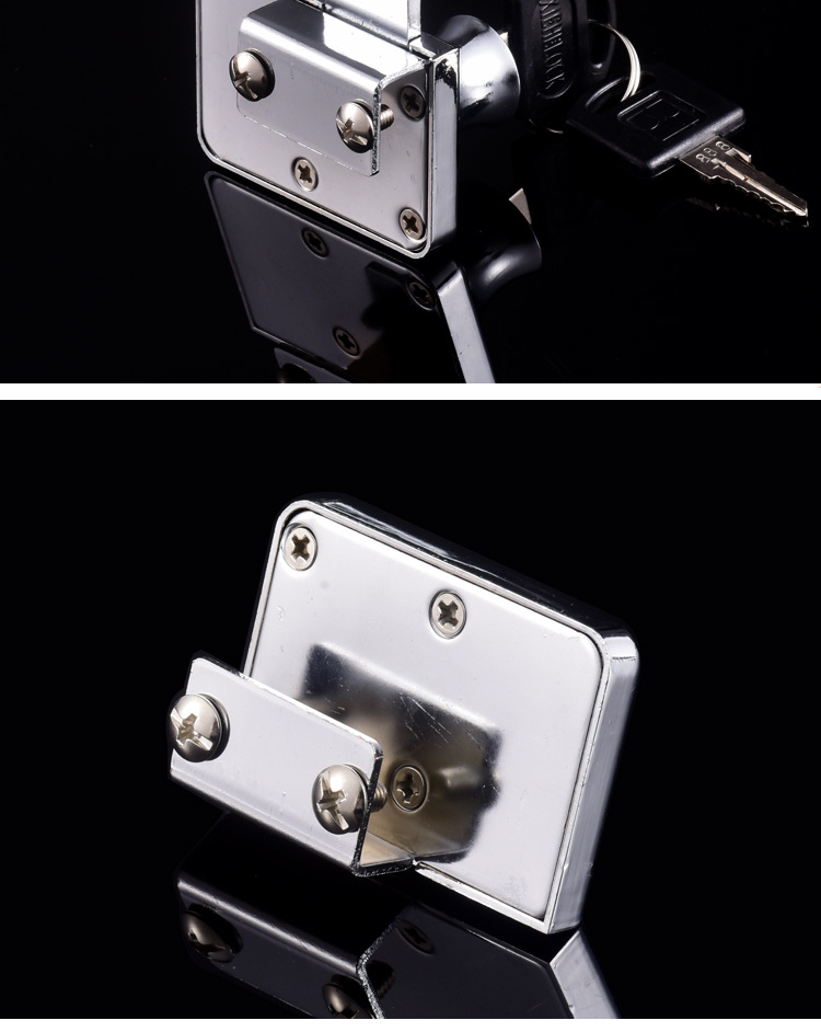 协和417 407玻璃柜锁 单门双门展示柜玻璃门锁酒柜小玻璃门锁