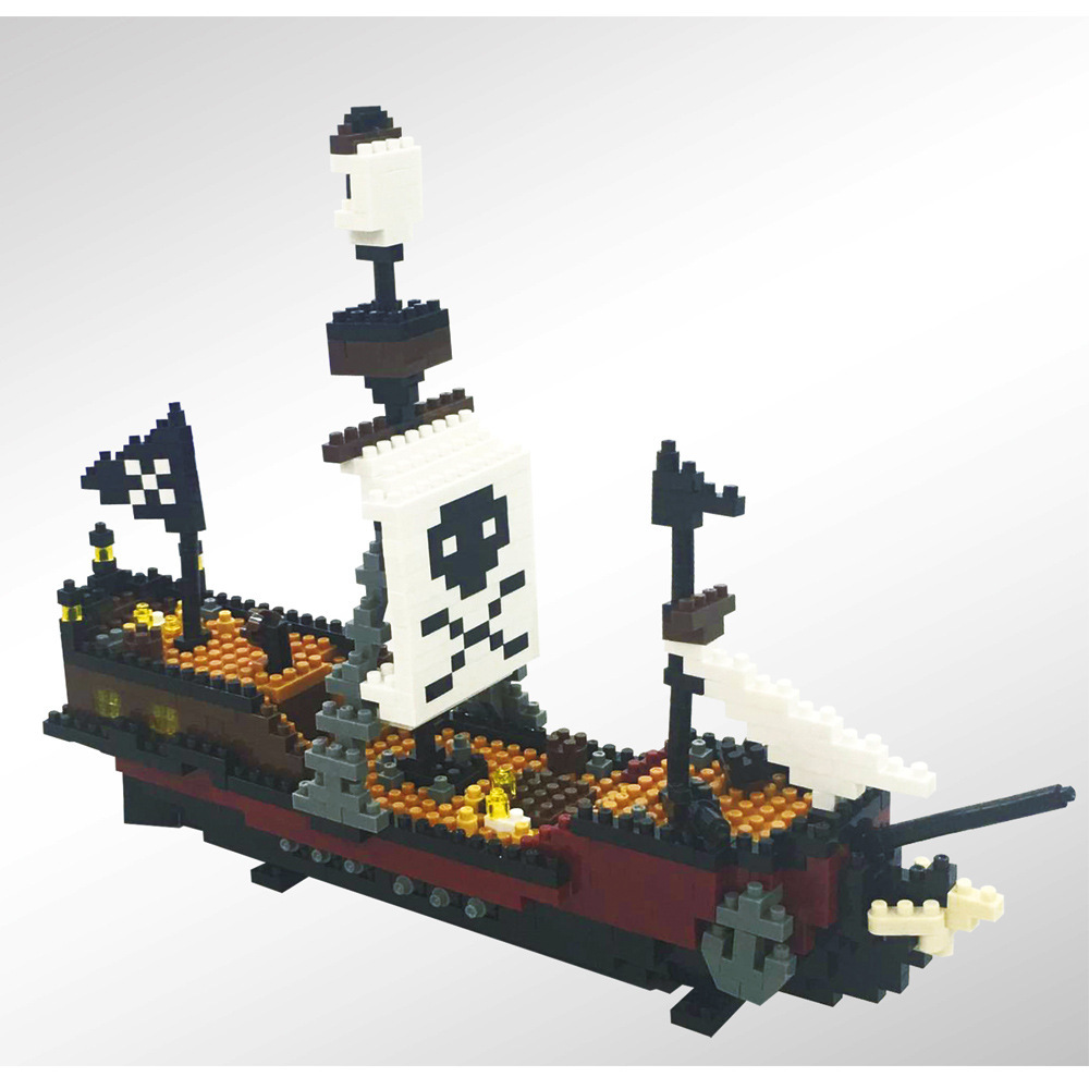 yz   伟力   微型钻石颗粒益智拼装积木 66505海盗船