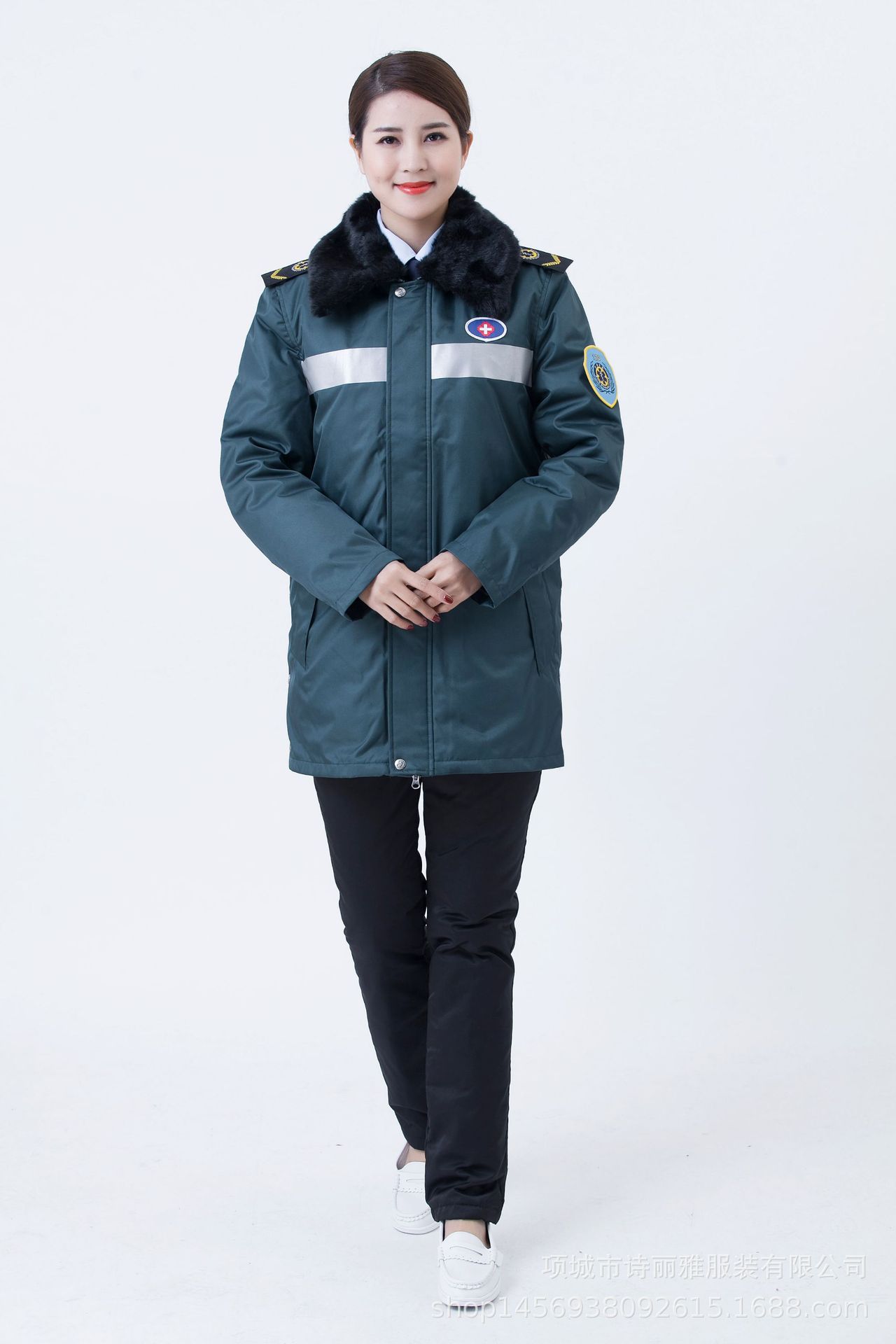 120急救中心工作服 急救棉衣防寒服加厚 丝棉羽绒服急救出诊大衣