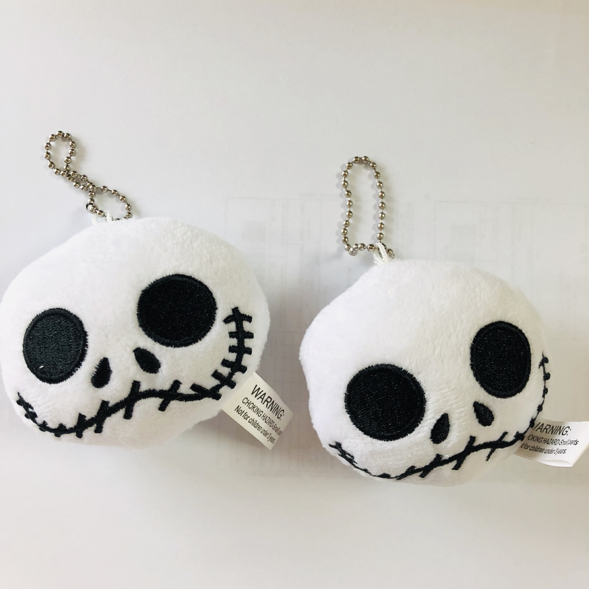 圣诞惊魂夜杰克魔鬼骷髅头魔鬼骷髅头毛绒玩具公仔挂件书包小挂饰