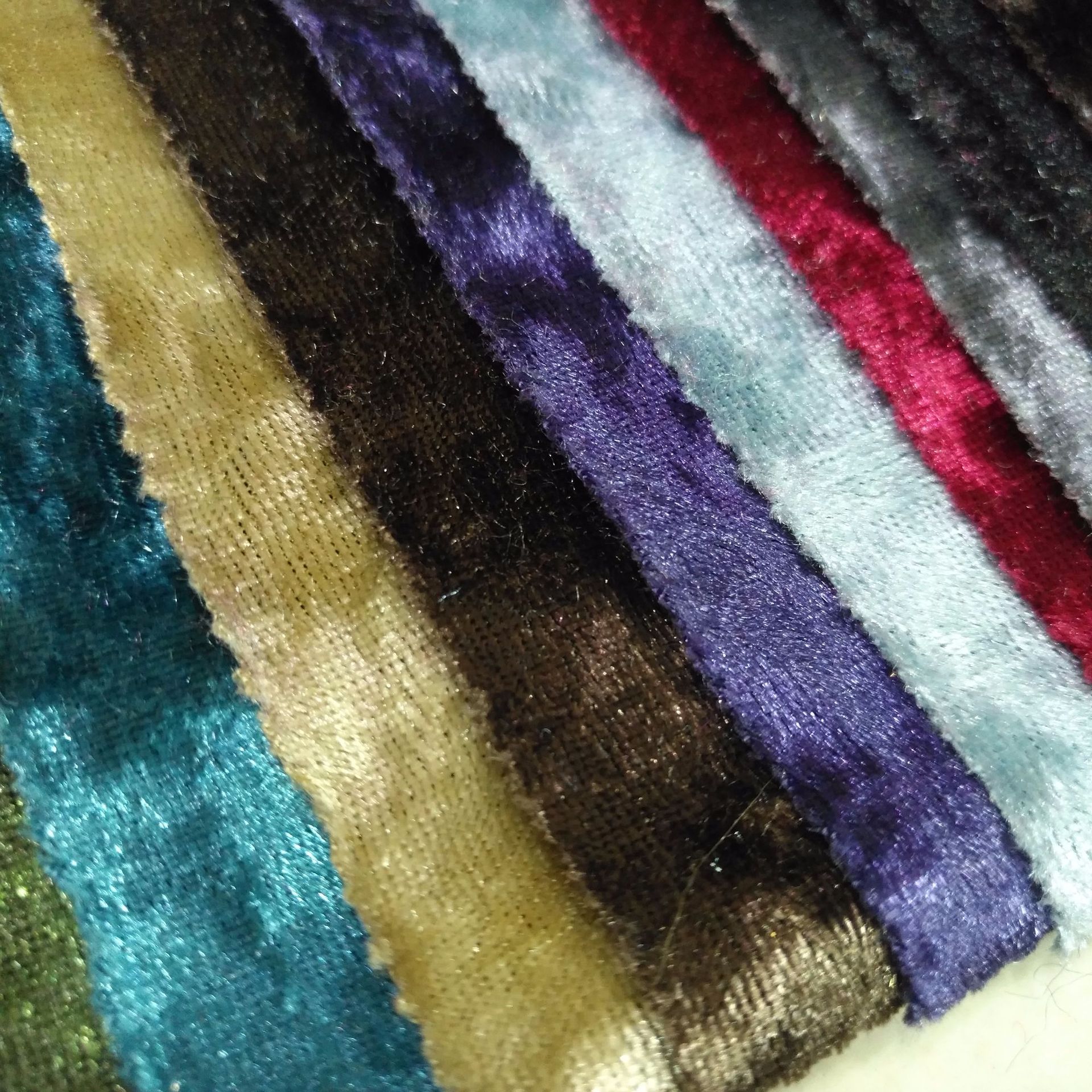 加厚金丝绒布料 金钻绒 冰花绒 装饰布窗帘沙发背景服装毛绒面料