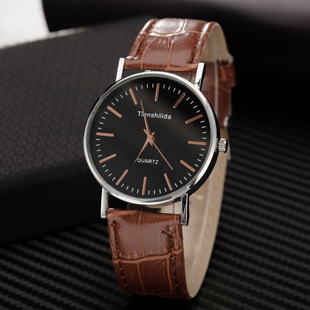 新款手表外贸热款皮带刻度手表男款韩版休闲腕表 【货号】tsl13