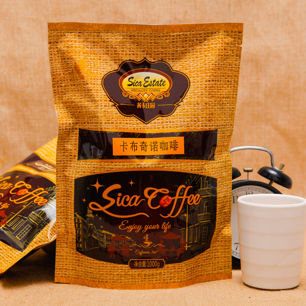 茜卡庄园 速溶咖啡 卡布奇诺 炭火烘焙含糖三合一速溶咖啡