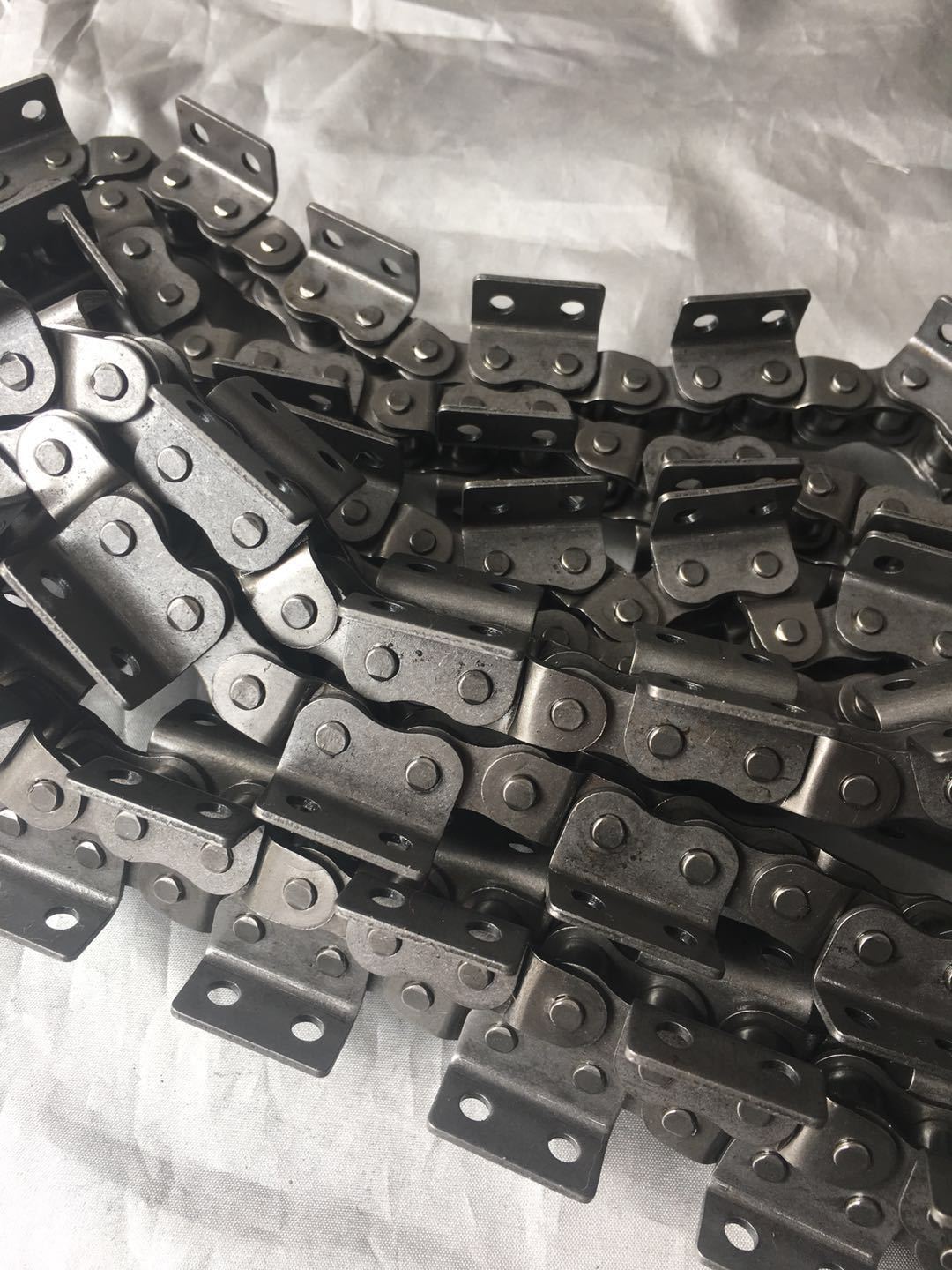 东华自强08b-1带耳链条 4分工业精密滚子链条 4分带弯板工业链条