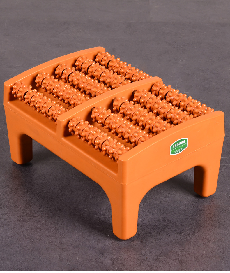 木风五排珠足底按摩脚踏塑料脚底穴位踏板泡脚按摩凳子 熏蒸脚蹬